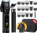 Novah Professional Hair Clippers for Men, Professional Barber Clippers and Trimmer Set, Mens Cordless Clipper, Fade