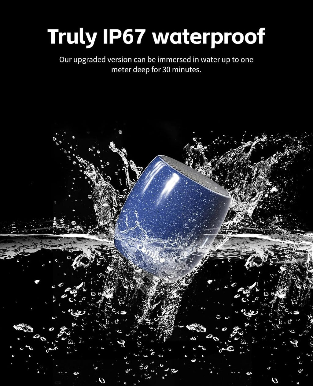 Small Speaker, Bluetooth Speaker with 360°HD Stereo Sound and Robust Bass, Mini Speakers with Hands-Free Call, IP67