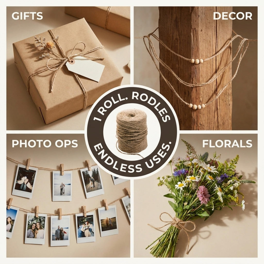 2-Ply Jute Twine, Fabrics, 400 Feet, Western Theme, Event Décor, Party Decorations, Photo Ops