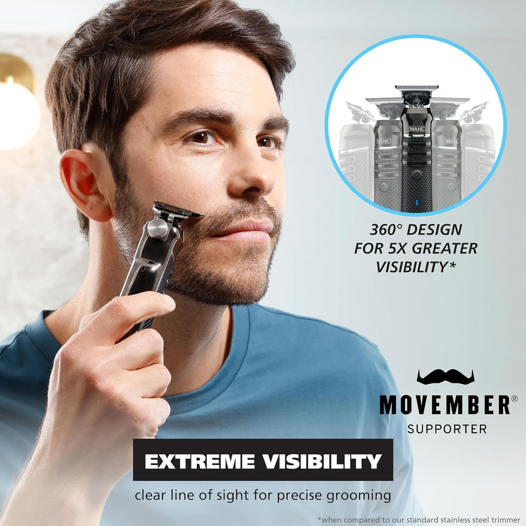 USA Pro Series High Visibility Skeleton Style Trimmer, Lithium-Ion Cordless USB Rechargeable All in One Shaving &