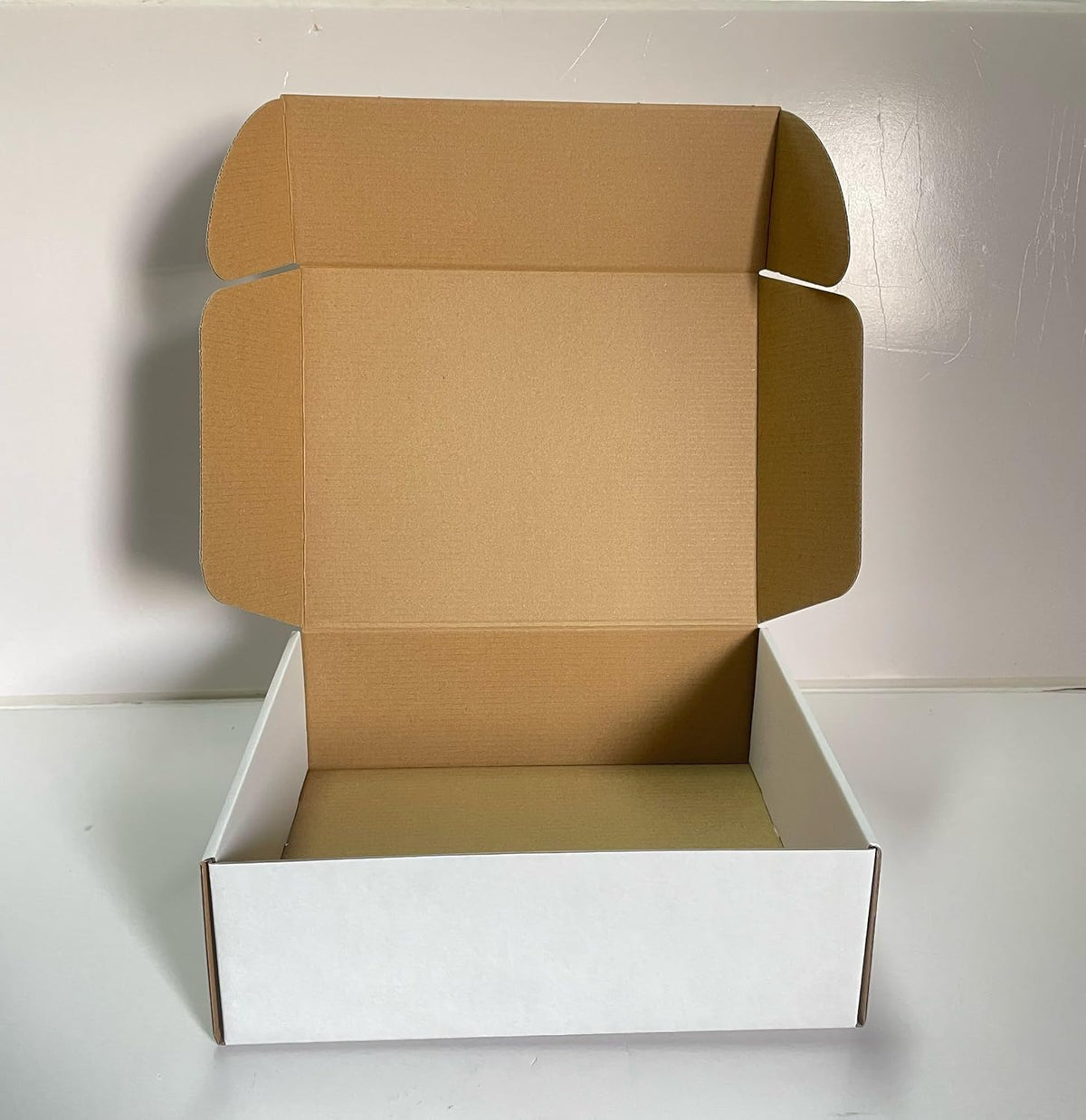 13x10x 4 Shipping Boxes Set of 18, White Small Corrugated Cardboard Box, Mailer Box