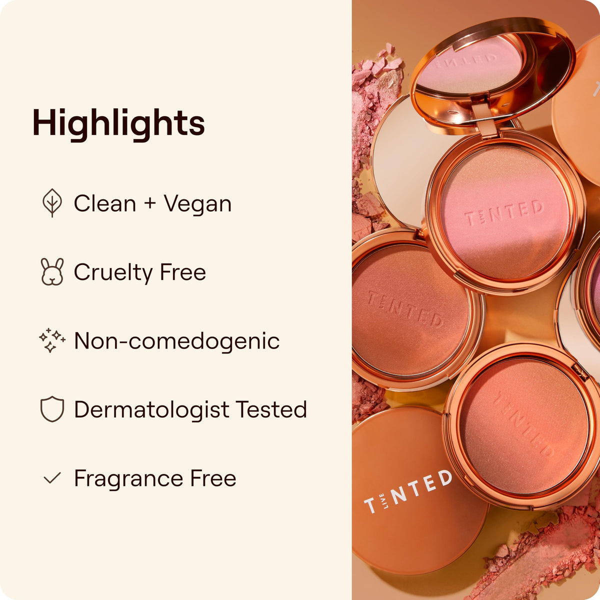 Huebeam Jumbo Gradient Blushing Bronzer - Sunkissed, 15g