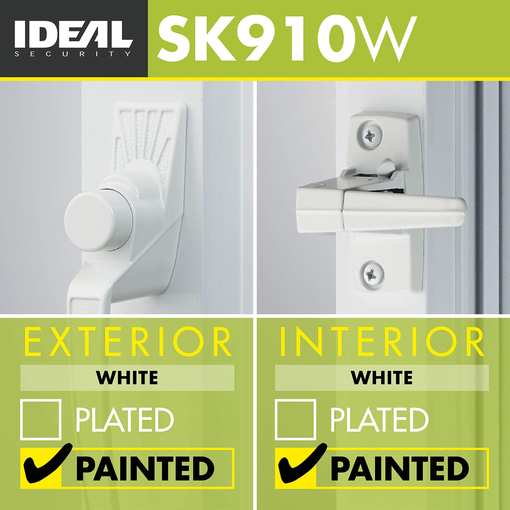 Model 910 Classic Push Button Handle with Latch for Storm Door and Screen Door, White