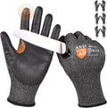 A9 Cut Resistant Work Gloves for Men, Safety Gloves for Men Touchscreen with Reinforced Thumb for Metal Glass Wood