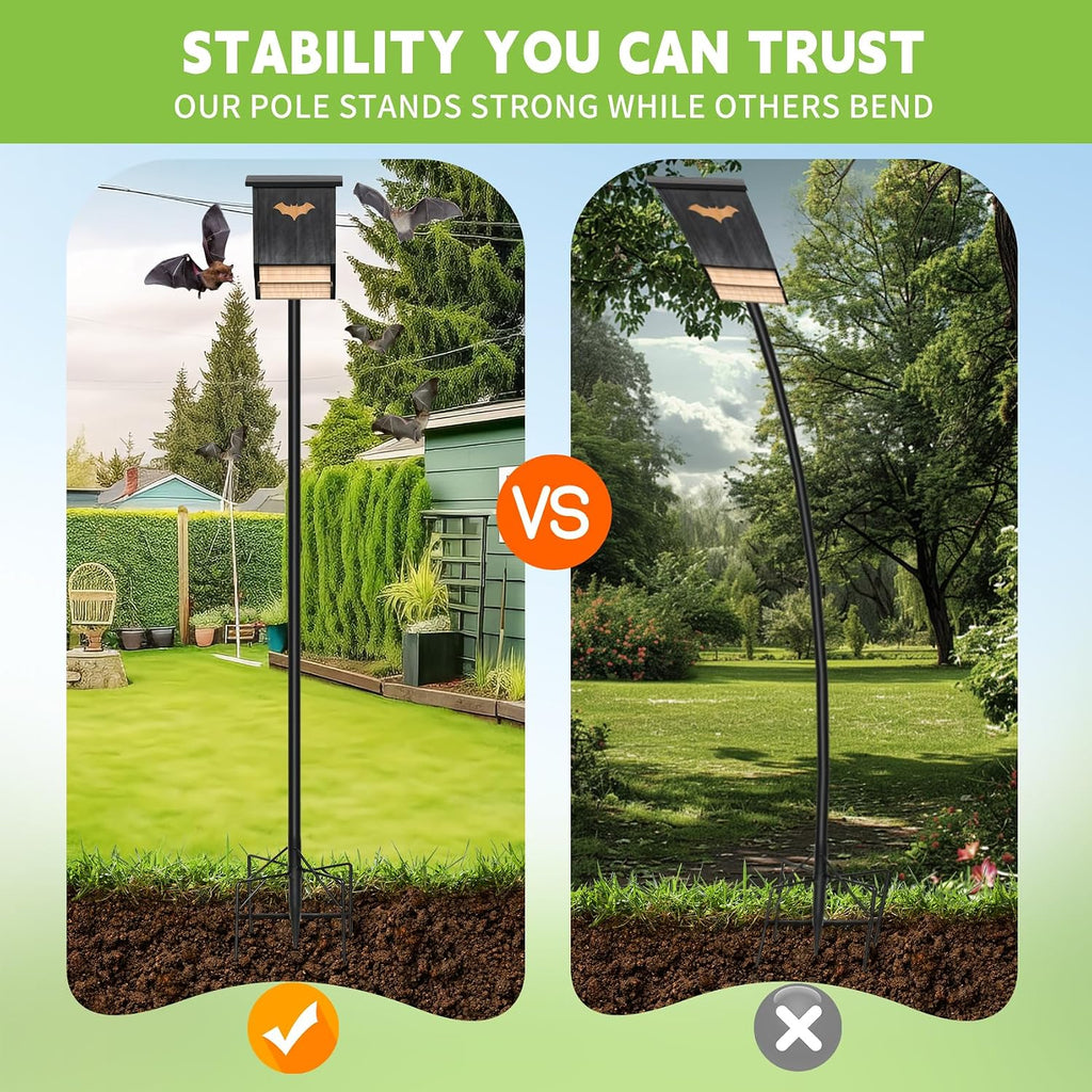 15 FT Bat House Pole, Telescoping Martin House Pole Kit