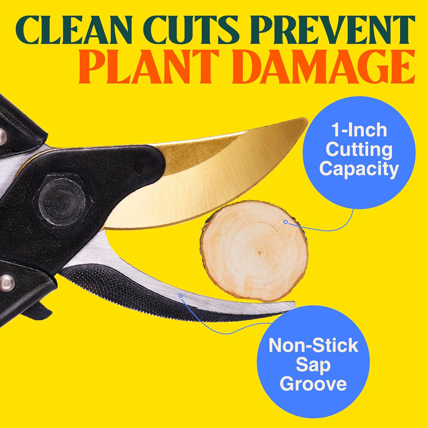 ForgedPRO 8.75" Heavy Duty Professional Titanium Bypass Pruning Shears - Use As Pruners, Garden Shears, Handheld