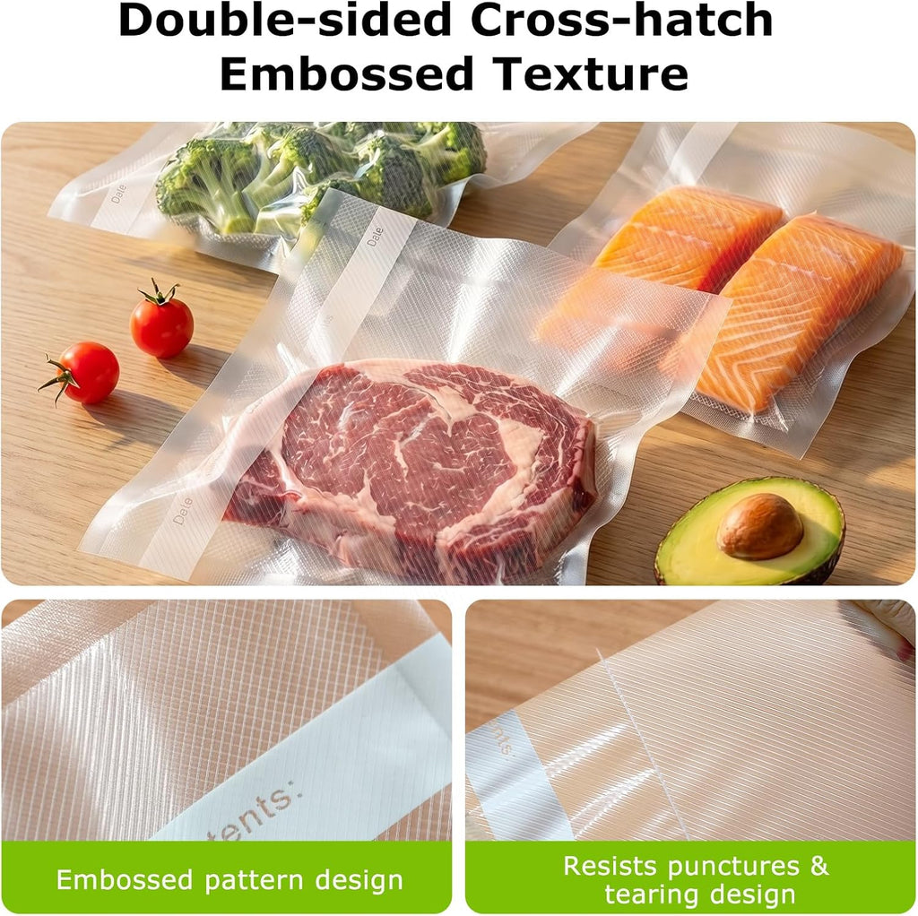 Vacuum Sealer Bags, 11" x 20' Rolls, 2 Pack