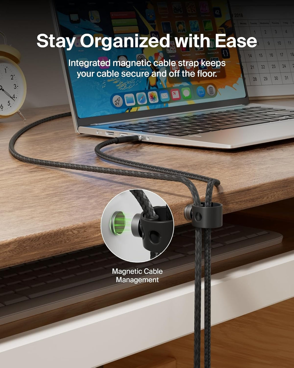 BoostCharge Pro Flex Braided USB-C to USB-A Cable (1M/3.3FT) USB-IF Certified Fast Charging Cable for iPhone 17