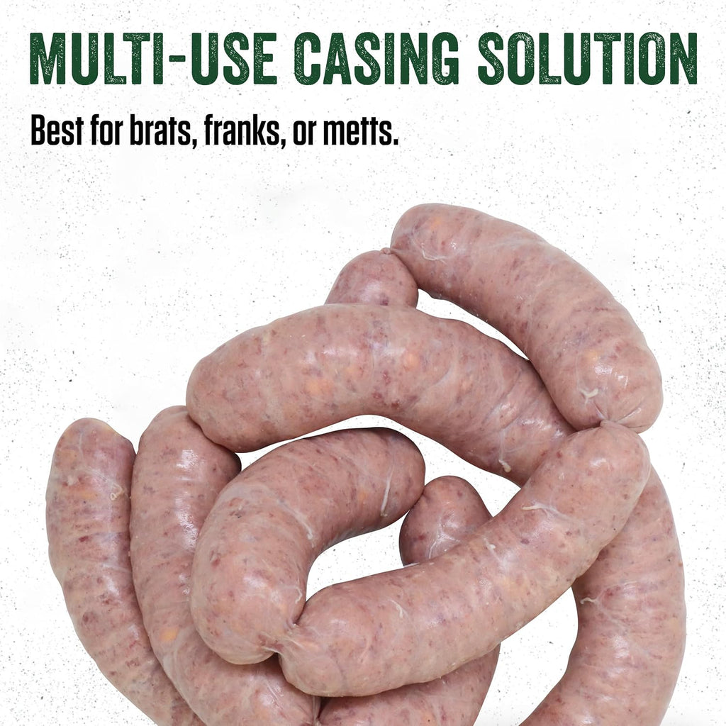 Products Pre-Tubed Natural Hog Casings, 32–35mm Edible Sausage Casings for Sausage Links, Hot Dogs, Pepperoni