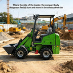 Electric Mini Wheel Loader, Front End Bucket Loader for Construction Sites