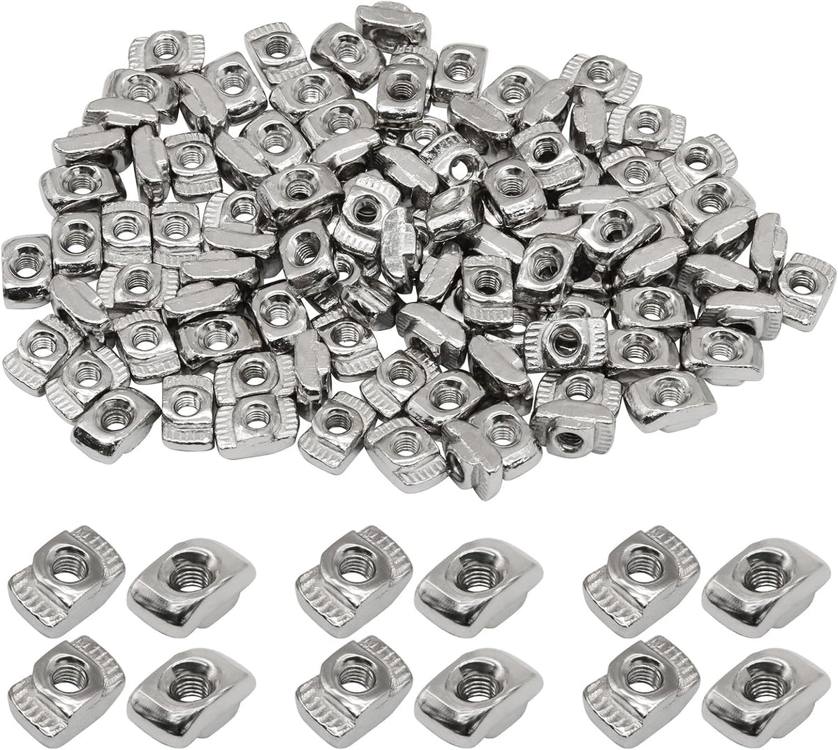 200 Pcs M3 Sliding T Slot Nuts for 2020 Series Aluminum