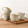 15 OZ Stackable Coffee Mugs Set of 4, Ceramic Coffee Cups Set