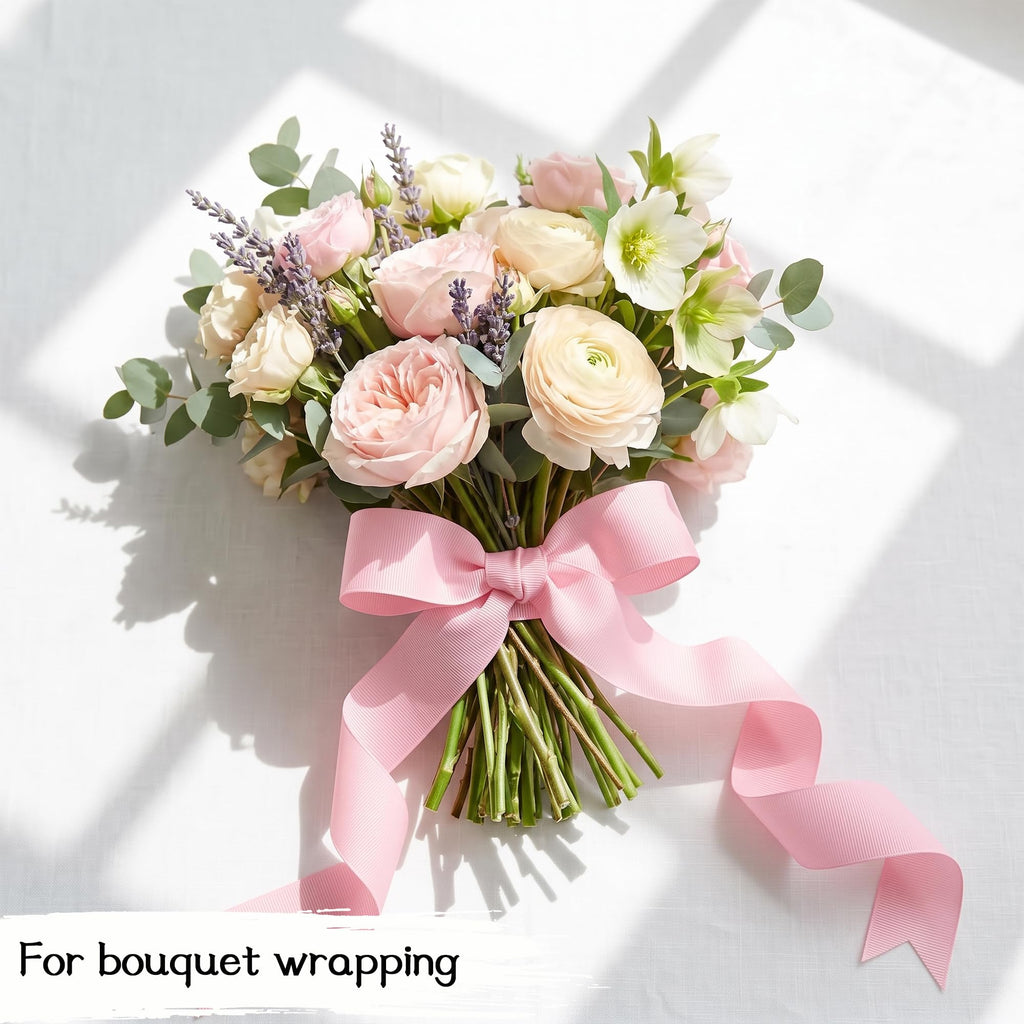 25yds 1 Inch Pink Grosgrain Ribbon Gift Wrapping Ribbon