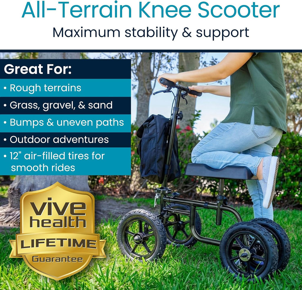 All Terrain Knee Scooter Walker for Foot Injuries - Adult