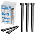 25 Pcs 8d(2-1/2") Hardened Cut Masonry Nail, Rose Nail Masonry