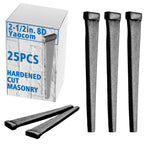 25 Pcs 8d(2-1/2") Hardened Cut Masonry Nail, Rose Nail Masonry