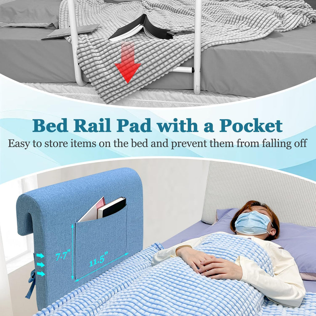 Hospital Bed Rail Covers Padded Foam Bed Rail Bumper Padding Elderly Adults Bedside Fall Protector Pads Seniors