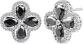 Clover Earrings for Women, CZ Four Leaf Clover Studs, 18K Gold Plated Brass | Elegant Gold Plated Clover Design