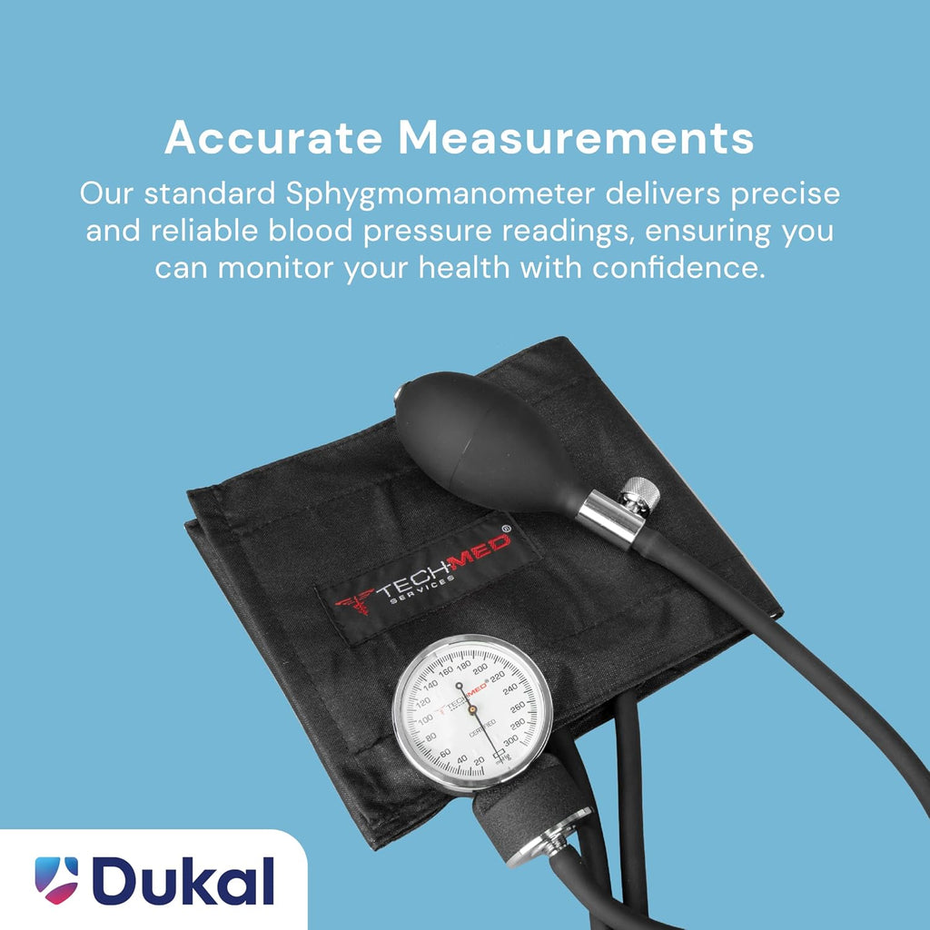 Standard Manual Blood Pressure Cuff | Precise Monitoring Blood Pressure Cuff Manual and Sphygmomanometer | Black