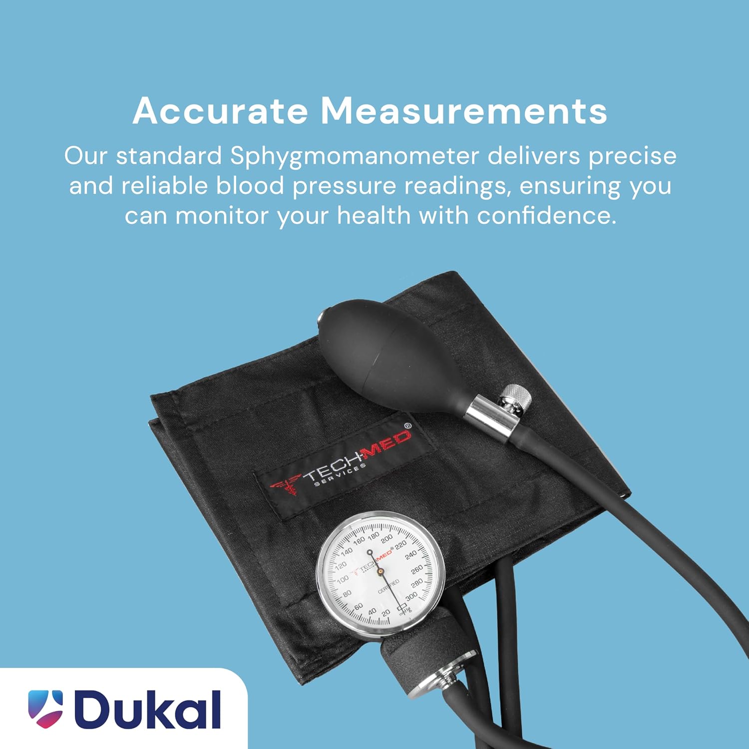 Standard Manual Blood Pressure Cuff | Precise Monitoring Blood Pressure Cuff Manual and Sphygmomanometer | Black
