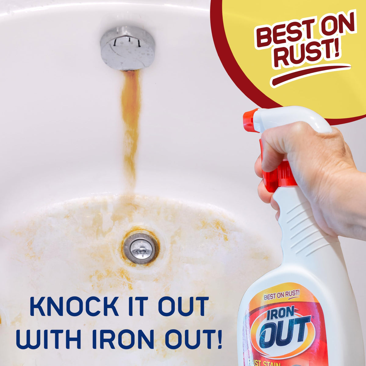 Rust Stain Remover Spray with Cling, No-Scrub Cleaner, 24 oz-3pk