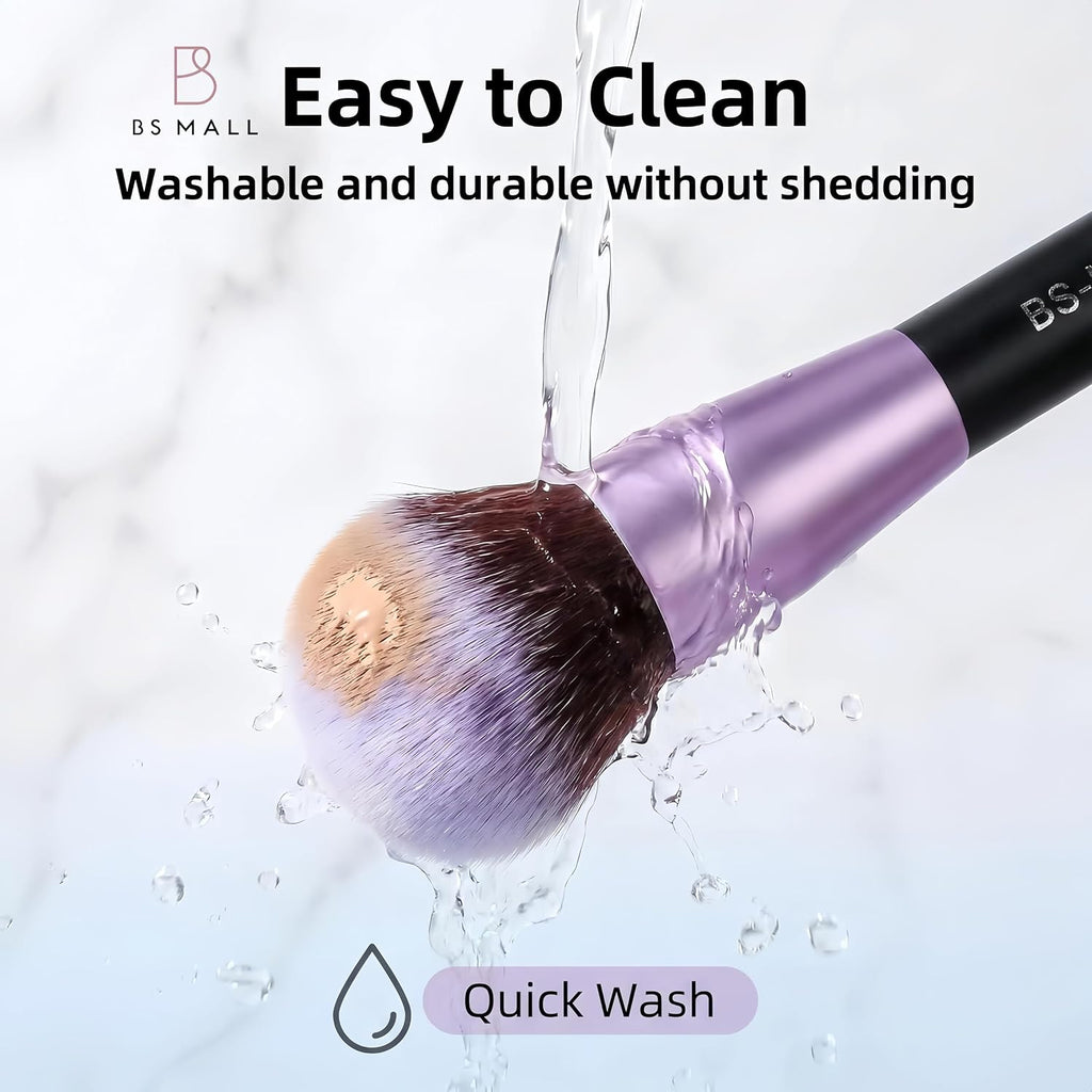Makeup Brushes Premium Synthetic Foundation Powder Concealers Eye Shadows 14 Pcs Purple for Makeup Beginner or