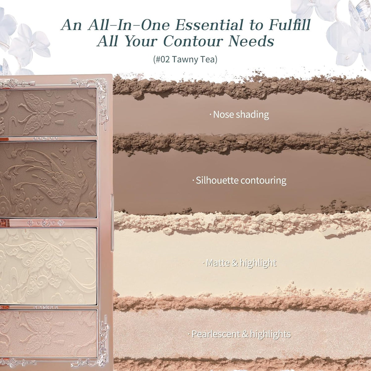 Butterfly Cloud Collar Embossed Highlight & Contour Palette