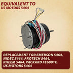 US Motors 5464 2-Speed HVAC Condenser Blower Fan Motor, 1/3 HP, OEM Caliber