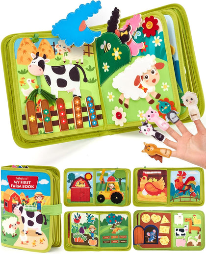 Busy Book for Toddlers 1-3 - Montessori Toys 1 Year Old Busy Board | 1 Year Old Boy Gifts Educational Learning Quiet