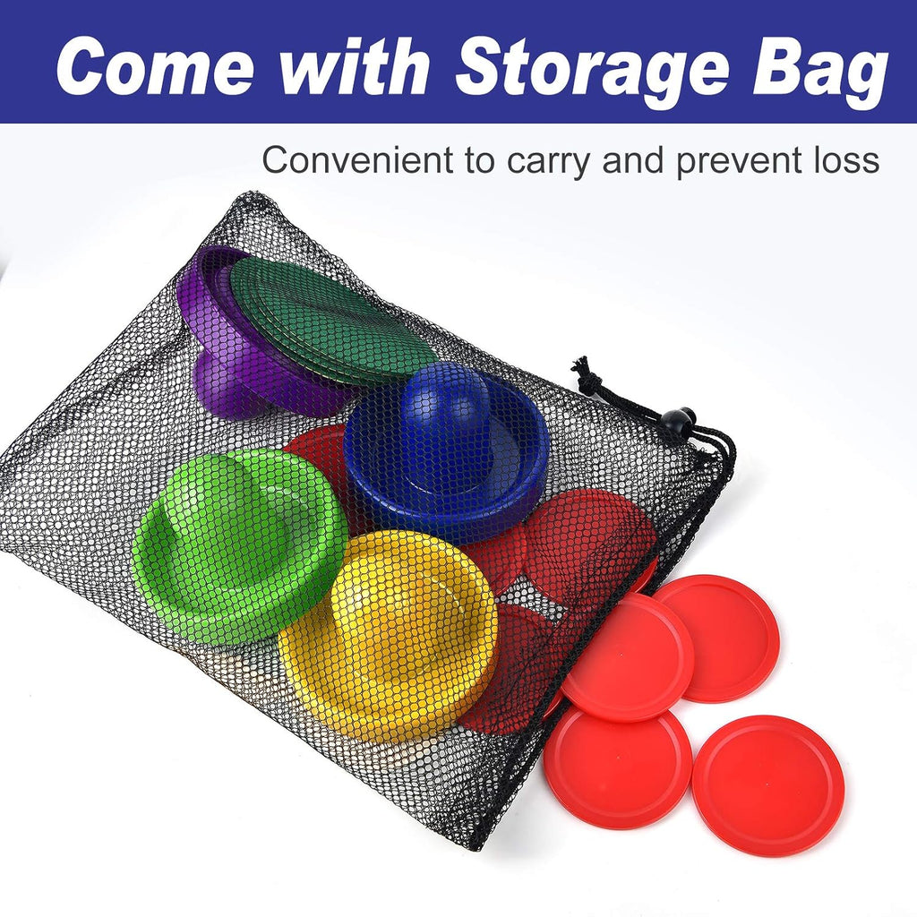 Air Hockey Pushers and Pucks, Air Hockey Paddles with Felt Bottoms, Goal Handles Paddles Replacement Accessories with