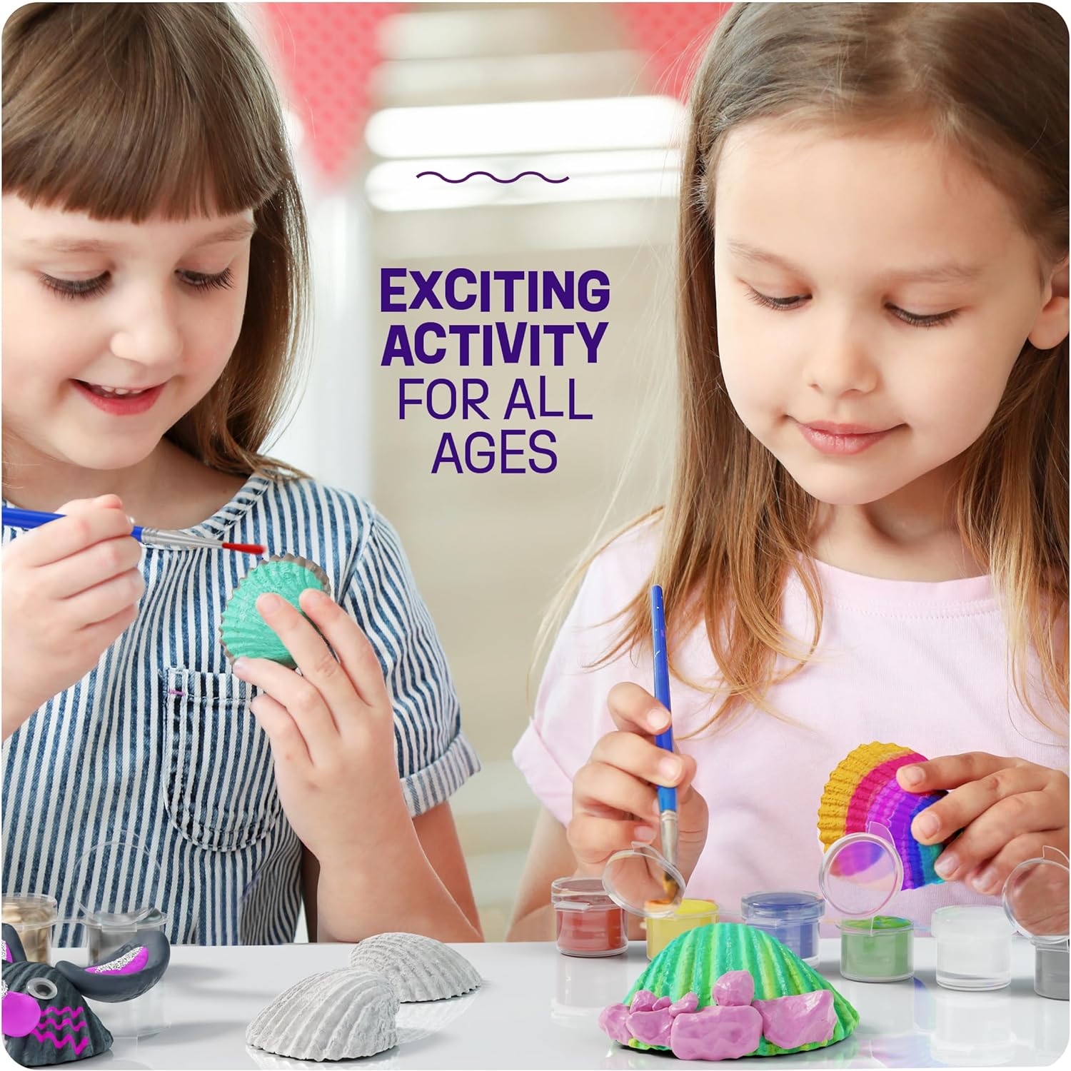 Shell Painting Craft Kit for Kids - Craft Activities Kits - Arts & Crafts | Gifts for Boys and Girls Ages 6-8, 8-12
