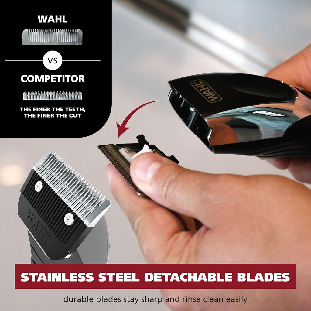 Clipper Cordless Chrome Pro Hair Clippers for Men & Battery Trimmer | Achieve Full Haircuts & Touch-Up Trims At Home