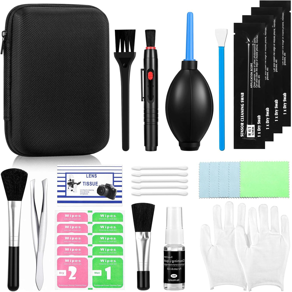 Camera Cleaning Kit for DSLR & Mirrorless Cameras - Camera Accessories Lens, Sensor & Camera Lens Cleaning Kit