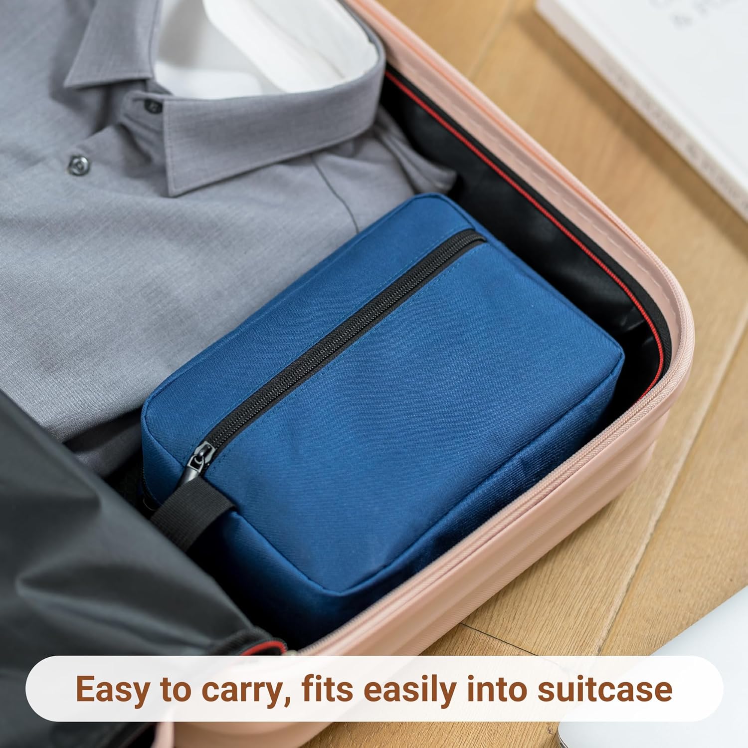 Travel Toiletry Bag for Women and Men,Lightweight Makeup Bag Hanging Dopp Kit with Shaving Compartment Cosmetic