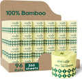 Bamboo Toilet Paper 3 Ply, 96 Rolls, 360 Sheets Per Roll, White