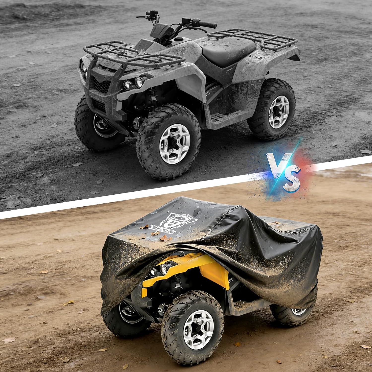 ATV Cover Waterproof Heavy Duty 4 Wheeler Cover | Protects ATV from Snow Rain Sun Dust, Compatible with Can-am