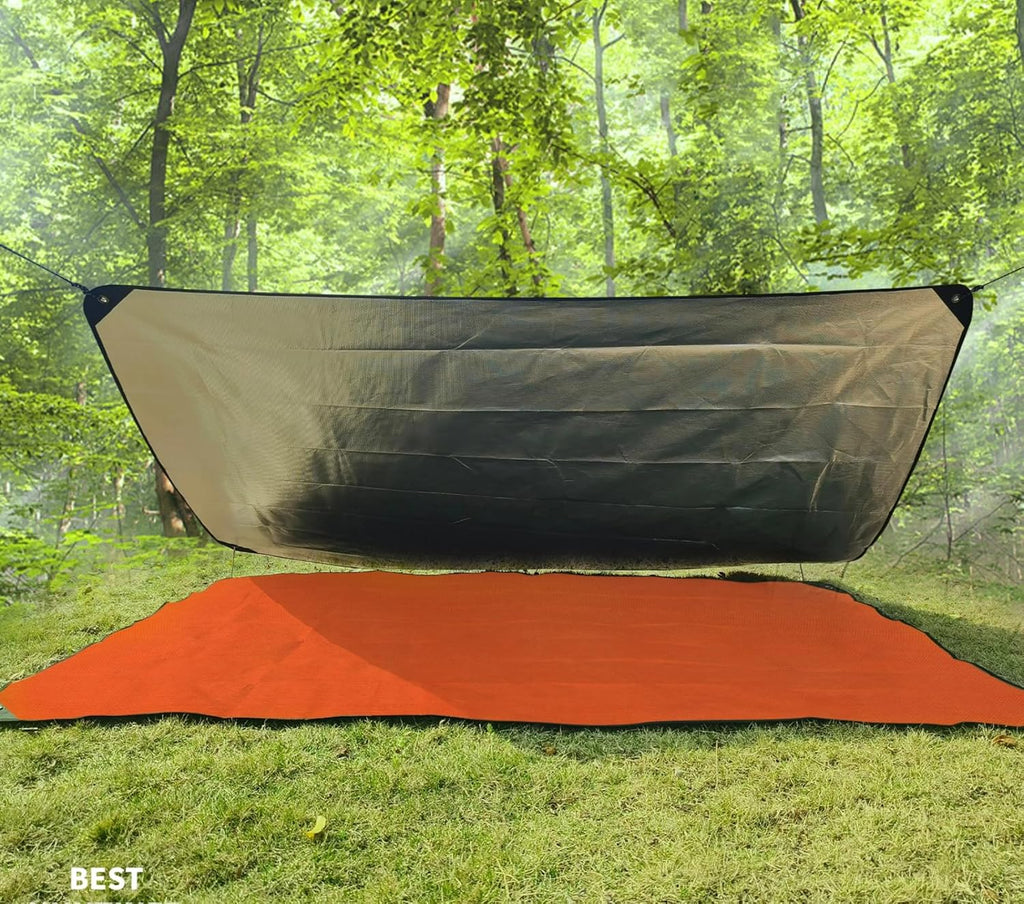 Heavy Duty Survival Blanket -Multifunctional Reflective Tarp Thermal Blanket - 60" x 83" Waterproof Sandproof for