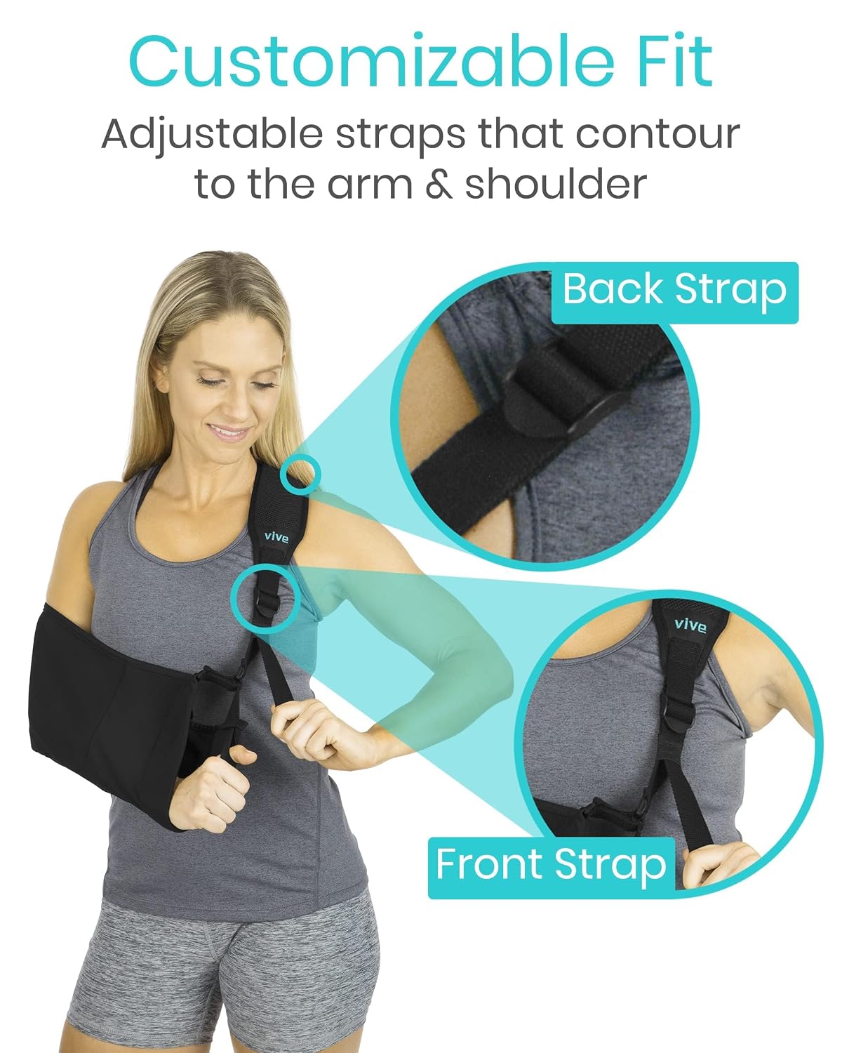 Arm Sling Shoulder Immobilizer for Left or Right - Elbow Injury Relief