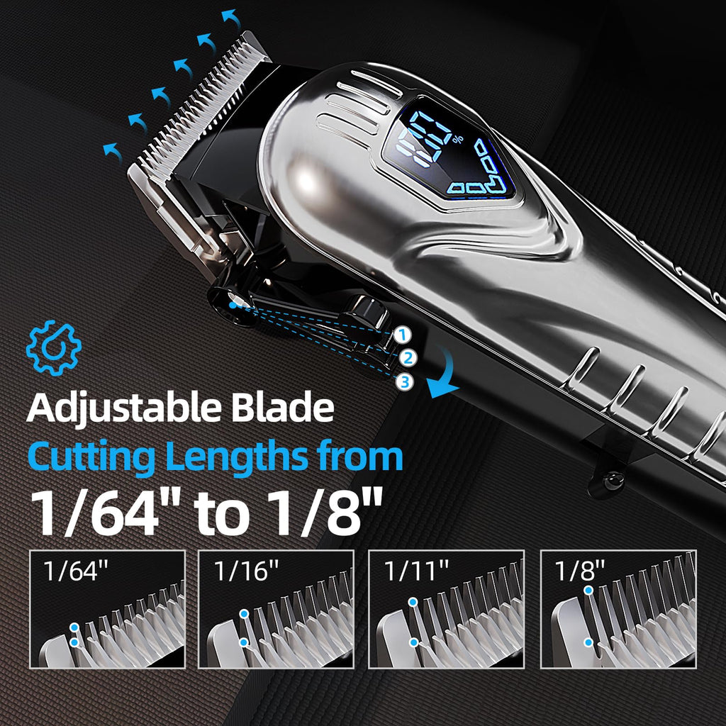 Low Noise Hair Clippers for Men & Women with 10 Color Guide Combs