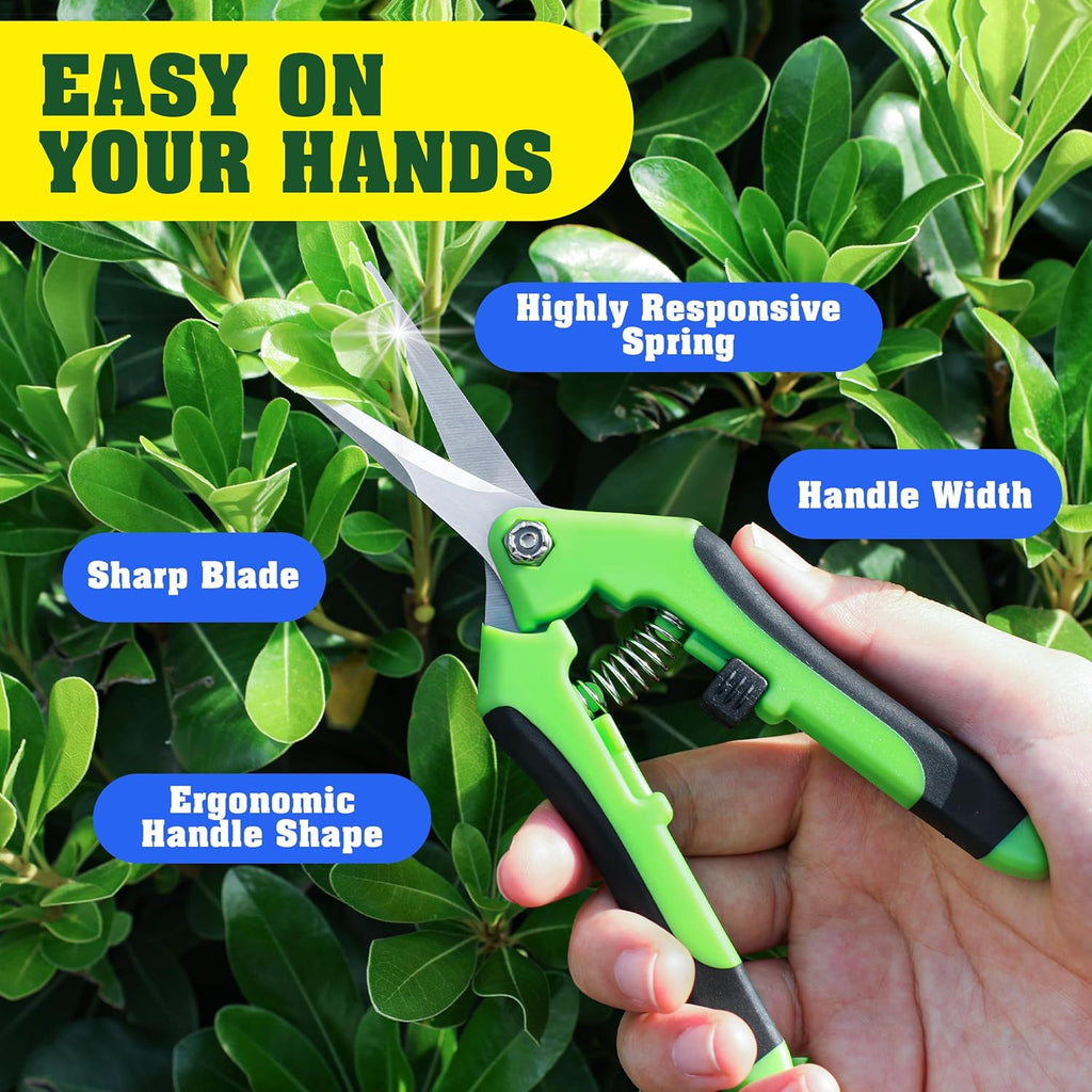 4 Pack Garden Pruning Shears, Stainless Steel Garden Shears, Gardening Shears, Garden Scissors, Clippers, Pruning