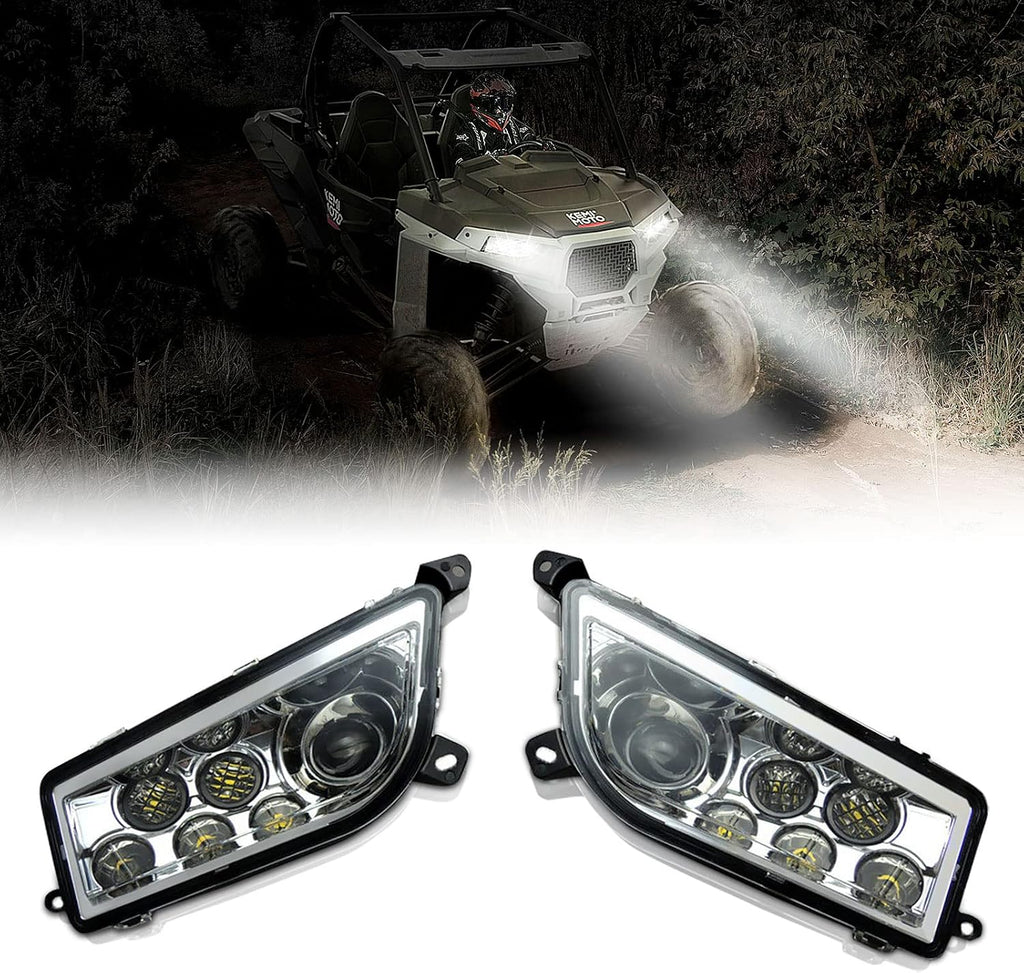 KEMIMOTO Front Headlight Compatible with Polaris RZR XP 1000