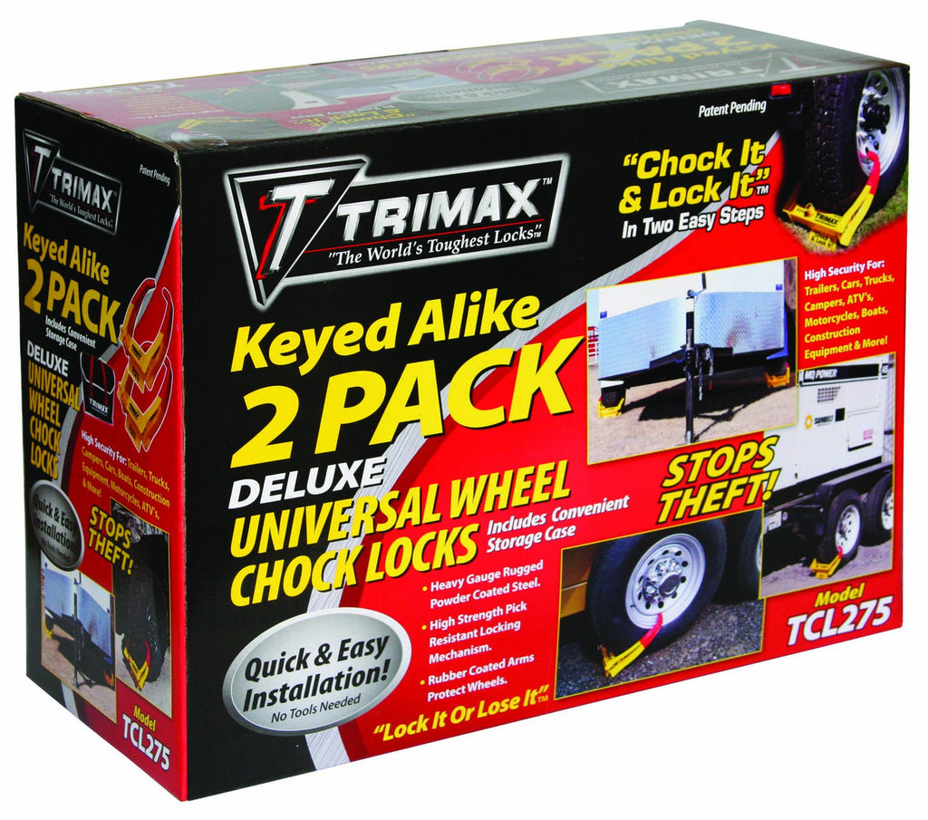TCL275 Wheel Chock Lock 2-Pack, Yellow