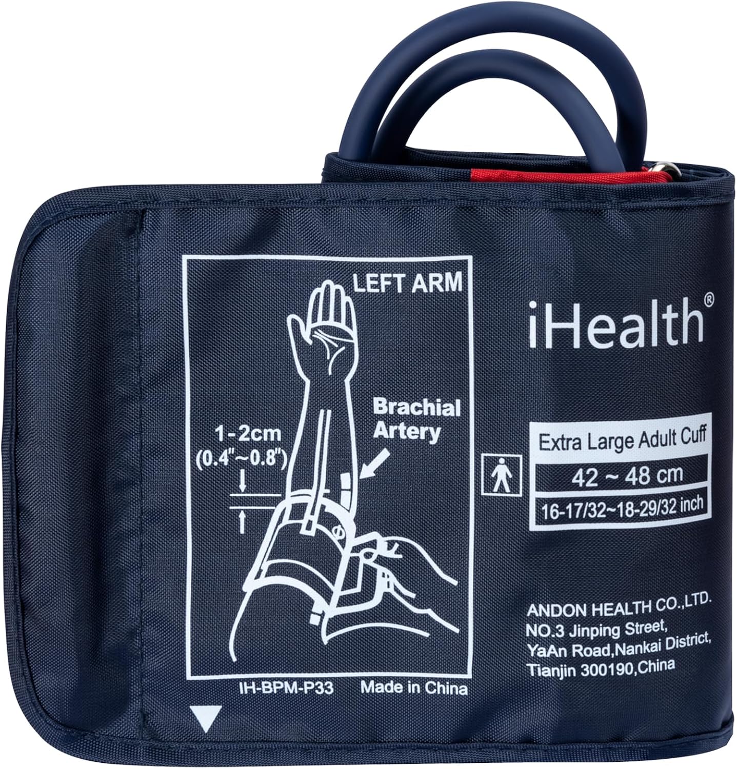 Extra Large Adult Replacement Blood Pressure Cuff for Big Arms (16.5"-18.9", 42-48cm), Compatible for iHealth Track