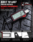 GODESON Digital Tire Tread Depth Gauge, 2.5" Large LCD Display, 0–1" Range