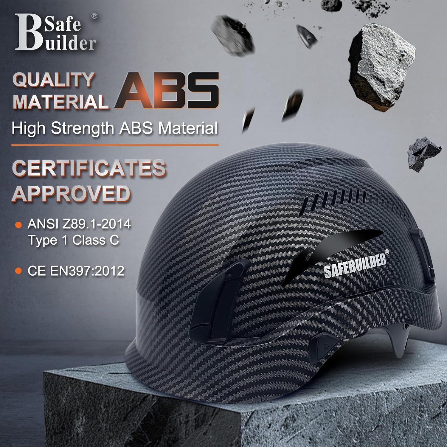 Safety Helmet Hard Hats Construction Head Protection 6-Point Suspension Lightweight Work Outdoor,Industrial ANSI