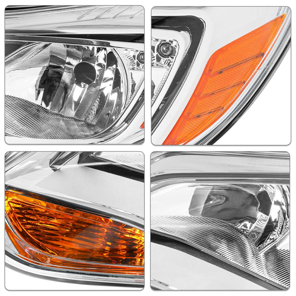 Halogen OE Style Headlight Assembly Fit for 2012-2014 Ford Focus