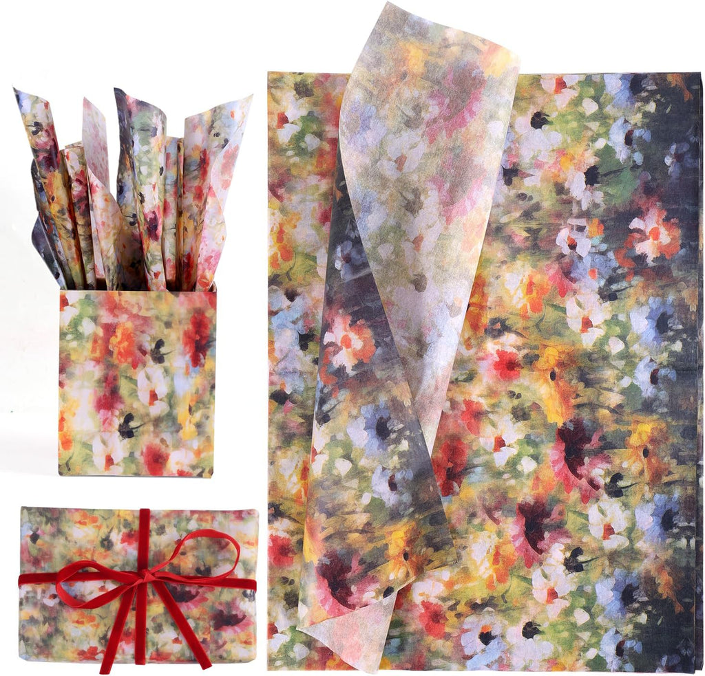 30 Sheet Flower Wrapping Tissue Paper