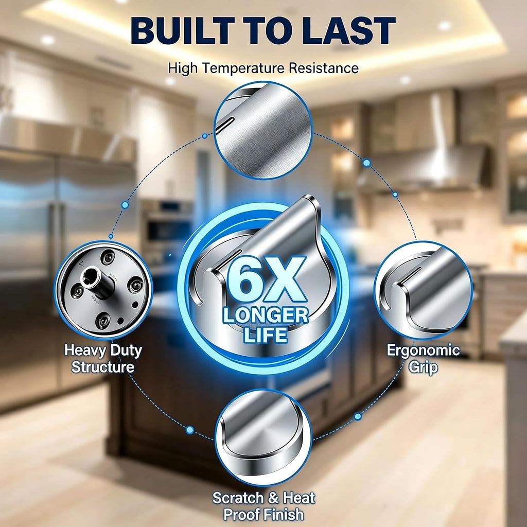 2026𝗨𝗽𝗴𝗿𝗮𝗱𝗲𝗱 W10594481 Stove knobs. Whirlpool Stove knobs Replacements, Compatible with Certain Whirlpool Stove knobs