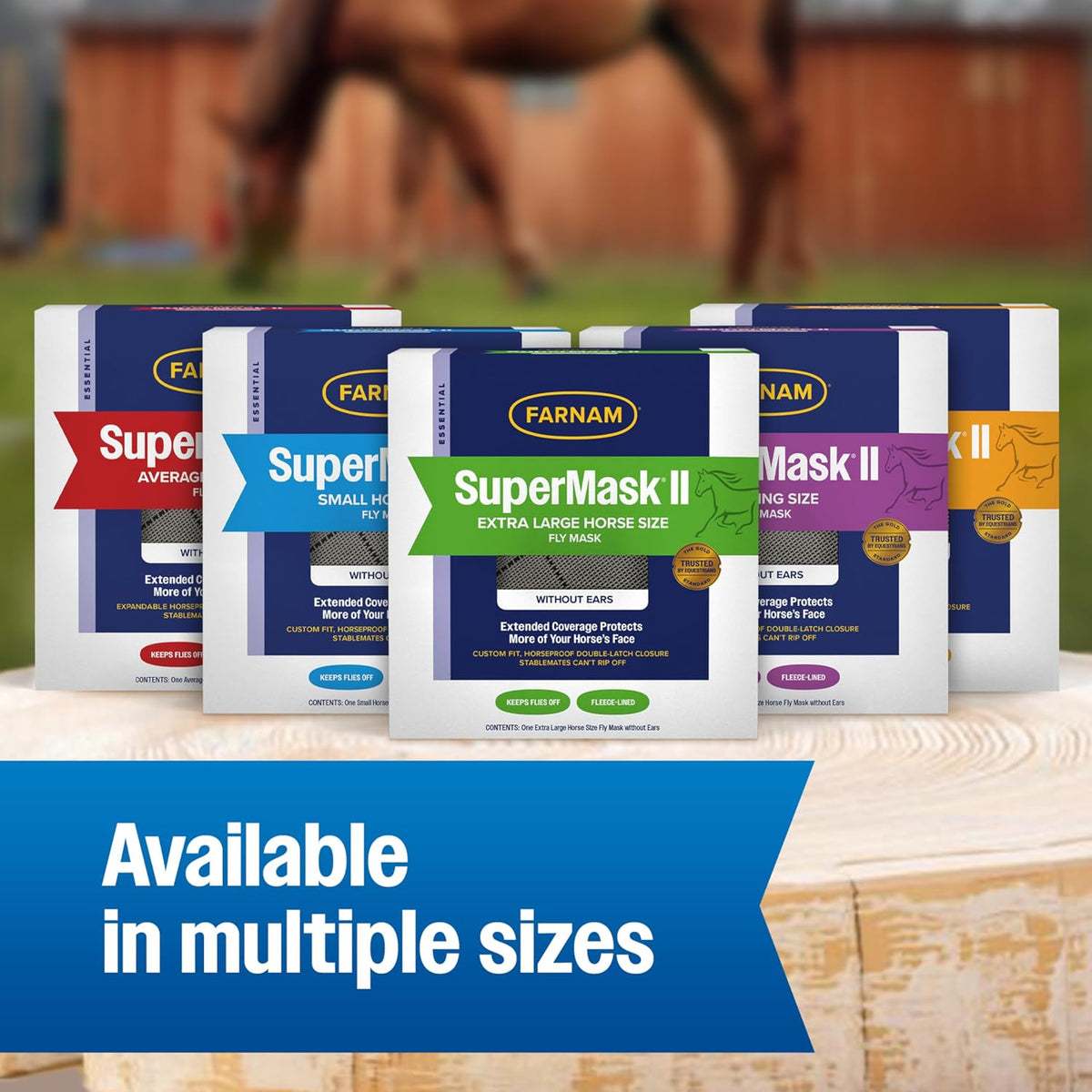 SuperMask II Horse Fly Mask Without Ears, Small Horse/Arabian Size