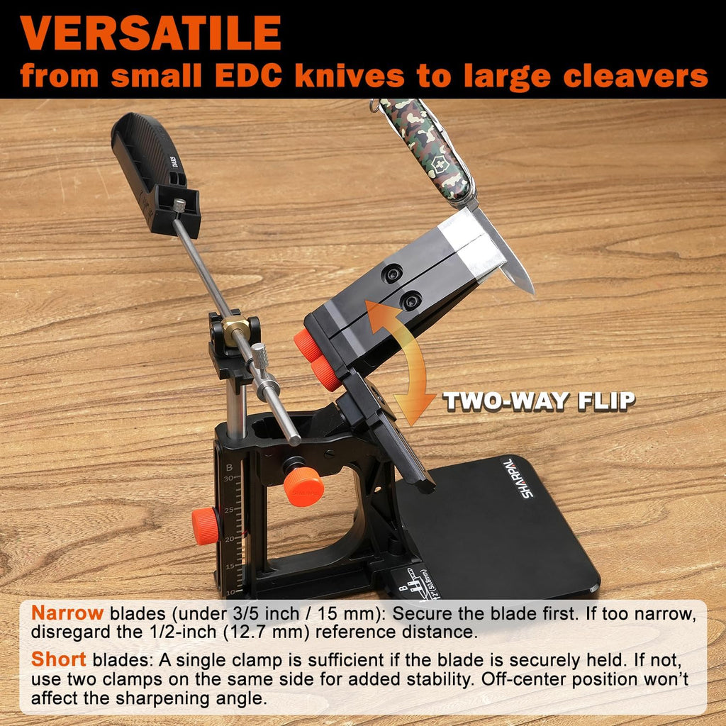 202H Precision Knife Sharpening System, Adjustable Angle 10–35° | Knife Sharpener Kit, 7 Abrasive Plates (Diamond